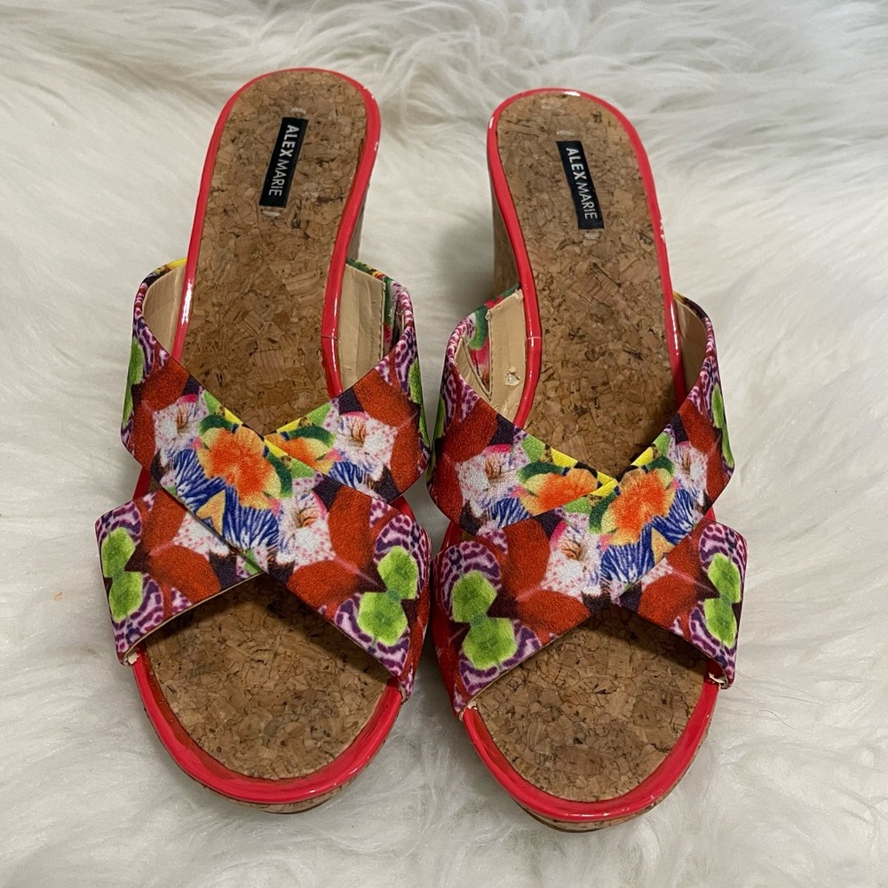 Floral Cork Wedges